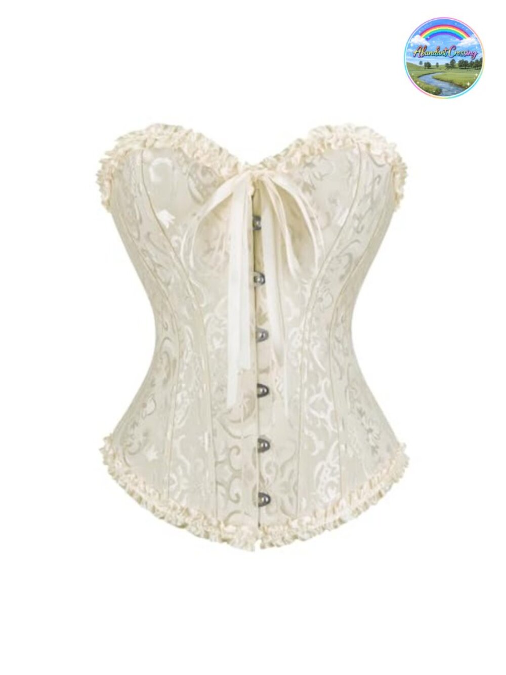 Renaissance Corset Top Lace-Up Jacquard Victorian Costume